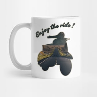 Scooter RVintage Lovers Enjoy The Ride Landscape Country Road Travel Mug